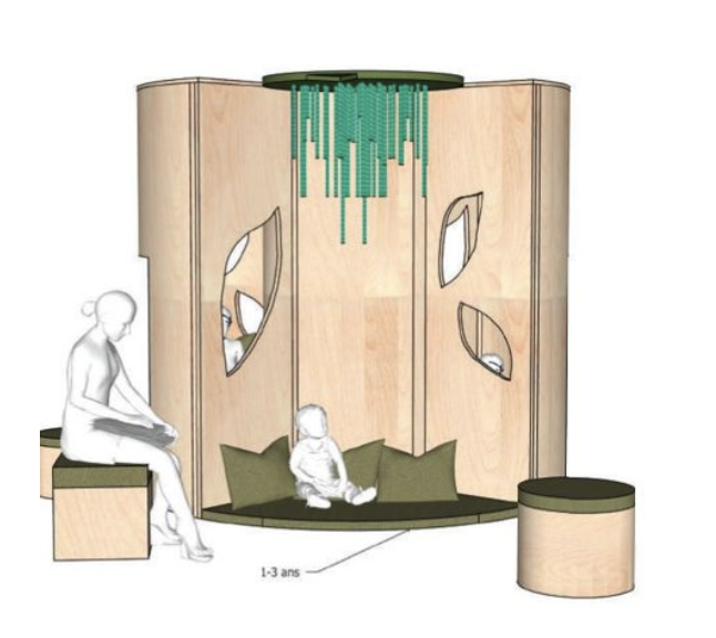 Cabane de lecture Meriadeck dessin 1