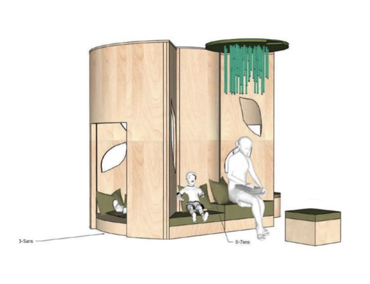 Cabane de lecture Meriadeck dessin 2