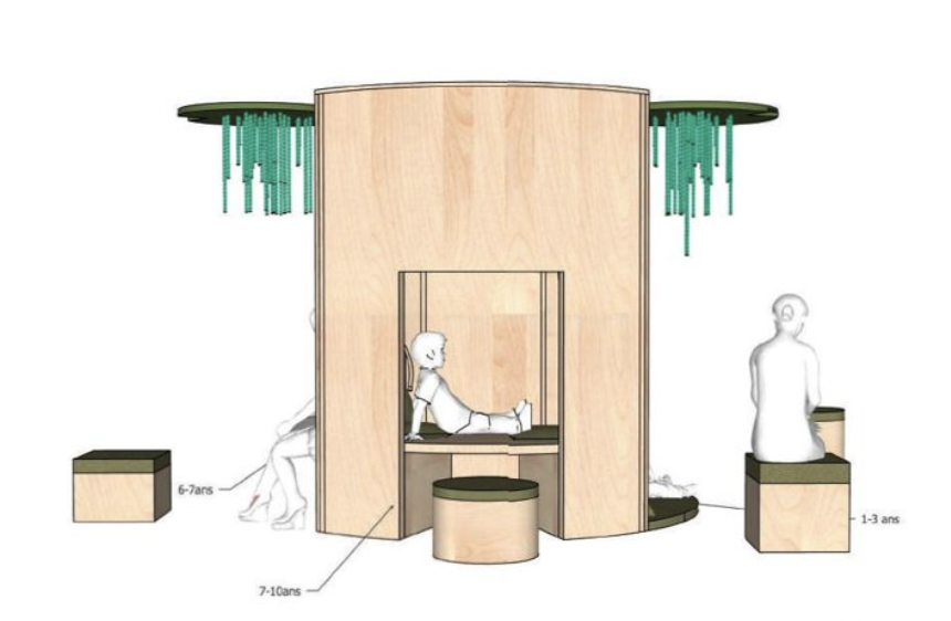 Cabane de lecture Meriadeck dessin 3