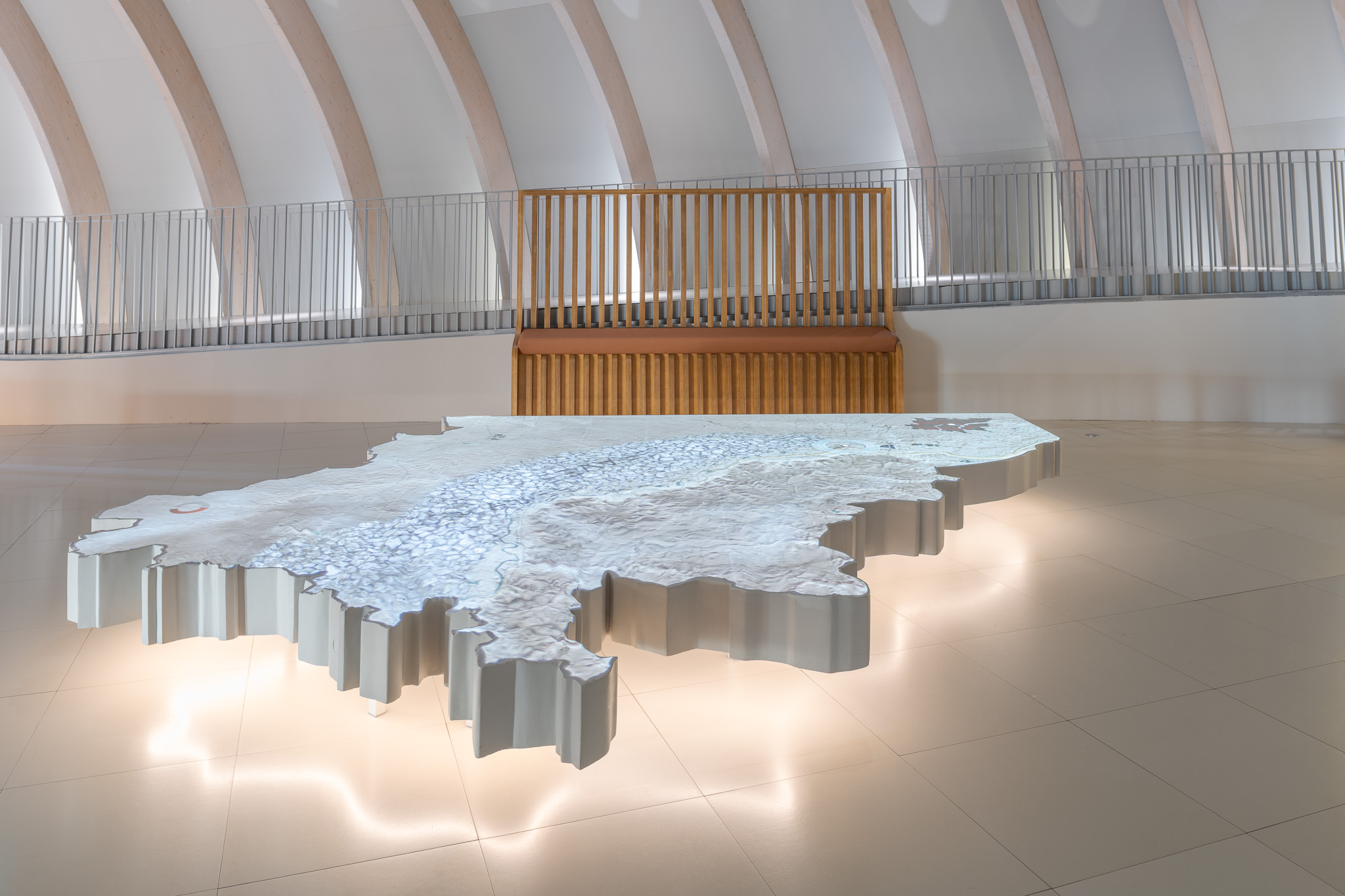 Visuel 3D d’une banquette lumineuse